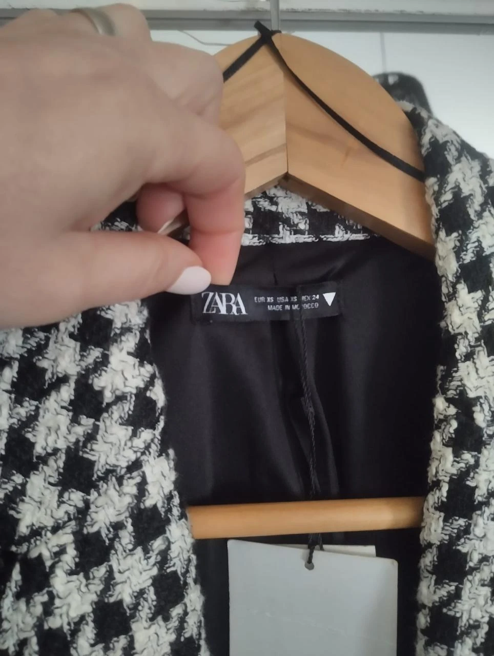 Zara Manteau structuré pied-de-poule XS Neuf avec étiquettes – photo 6